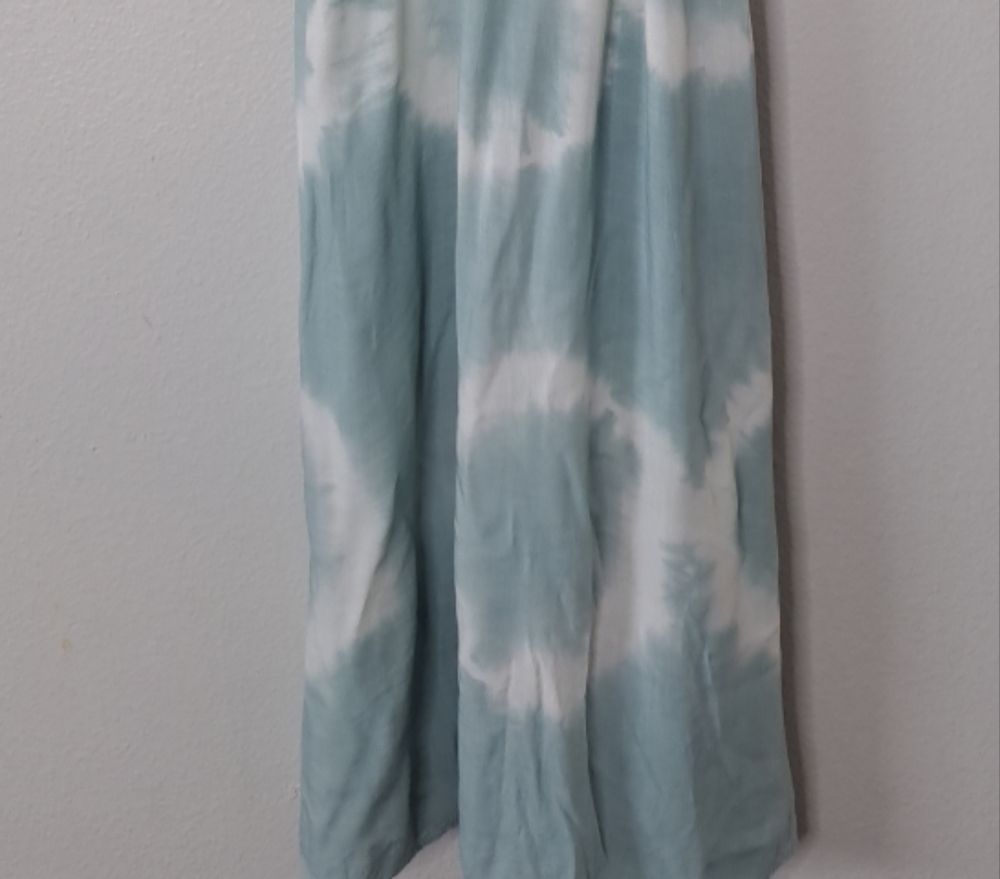 Lulus Womens Tie-Dye Dusty Sage  Kimono Slv Wrap Maxi Dress Pullover Oversized S - Picture 12 of 15